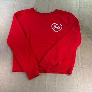 Barbie Red Crewneck with Heart Logo